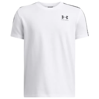 Under Armour Kids' Boys  Icon Taped Tee In White