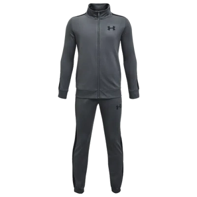Under Armour Kids' Boys   Knit Track Suit In Black/pitch Gray/black