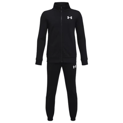 Under Armour Kids' Boys   Knit Track Suit In White/black