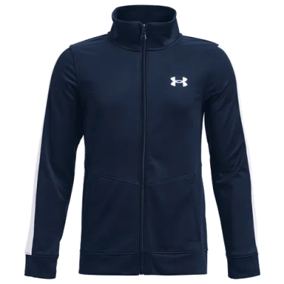 Under Armour Kids' Boys   Pennant Full-zip Jacket In Academy/white