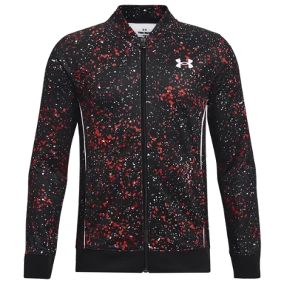 Under Armour Kids' Boys   Pennant Speckle Track Top In Red/multi
