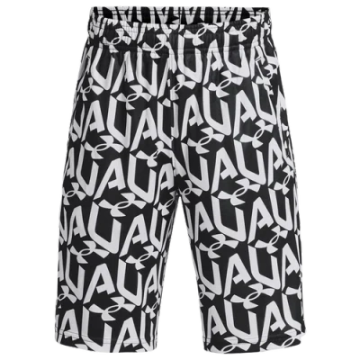 Under Armour Kids' Boys   Prototype Printed Shorts In Black/white/black