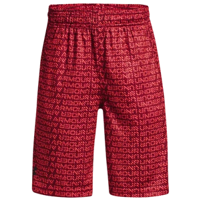 Under Armour Boys   Prototype Printed Shorts In Red/black