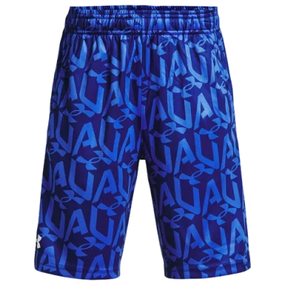 Under Armour Kids' Boys   Prototype Printed Shorts In Versa Blue/bauhaus Blue/white