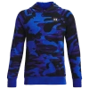 Under Armour Boys   Rival Camo Print Pullover Hoodie In Versa Blue/onyx White