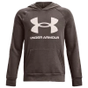 Under Armour Boys   Rival Fleece Po Hoodie In Fresh Clay/onyx White