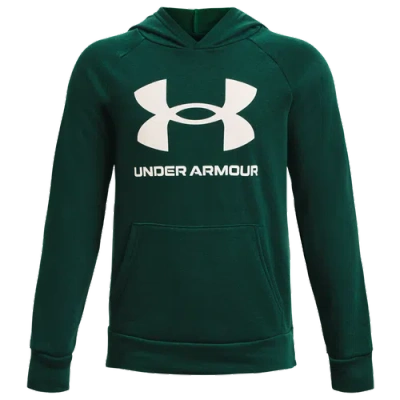 Under Armour Kids' Boys   Rival Fleece Po Hoodie In Intensity/onyx White