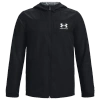 Under Armour Big Boys Sportstyle Full-zip Hooded Windbreaker In Black/grey