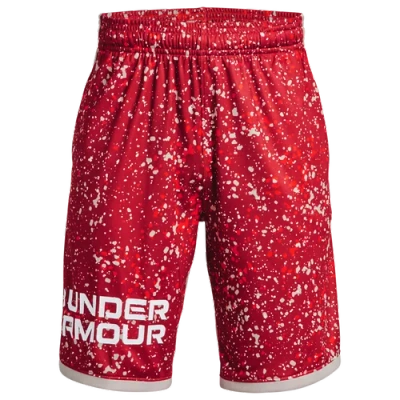 Under Armour Kids' Boys   Stunt T-shirt In Ghost Gray/white/radio Red
