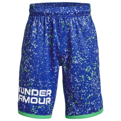 Under Armour Kids' Boys   Stunt T-shirt In Versa Blue/extreme Green/white