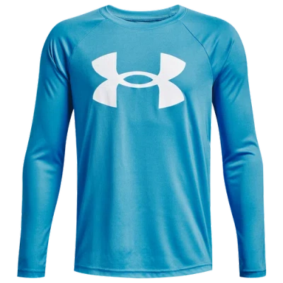 Under Armour Kids' Boys   Tech Big Logo L/s T-shirt In Blue