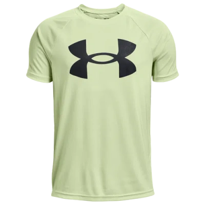 Under Armour Kids' Boys   Tech Big Logo Short Sleeve T-shirt In Phosphor Green/black