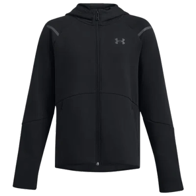 Under Armour Kids' Boys  Unstoppable Fleece F/z In Black