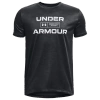 Under Armour Boys   Vented Graphic Short Sleeve T-shirt In Black/white