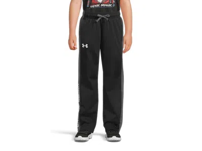 Under Armour Brawler 2.0 Pants (big Kids) Boy's Casual Pants Black/white : Xs (7 Big Kid), Tricot/polyester