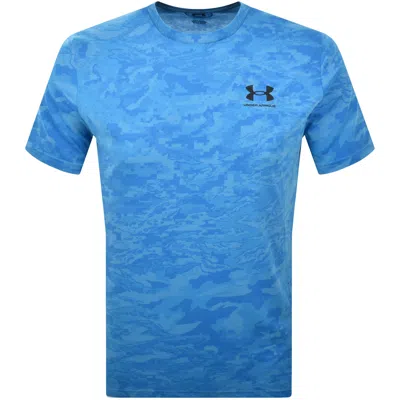 Under Armour Camo Short Sleeve T Shirt Blue