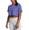 Under Armour Campus Boxy Crop Short Sleeve Shirt In Starlight/celeste In Purple