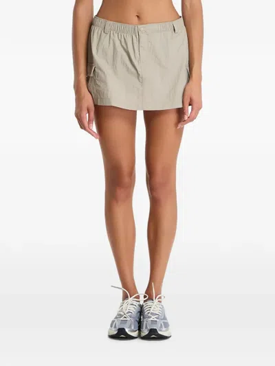Under Armour Cargo-pockets Mini Skirt In Neutrals