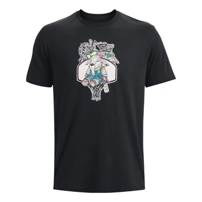 Under Armour Carnival Goat Short Sleeve T-shirt 'black' In Blue