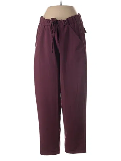Pre-owned Under Armour Casual Pants In Burgundy