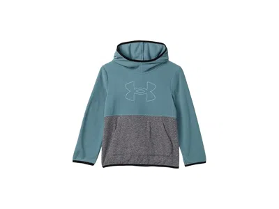 Under Armour Cb Hundo Hoodie (big Kid) Boy's Workout Jasper Blue : Lg (14-16 Big Kid), Polyester/spandex In Multi