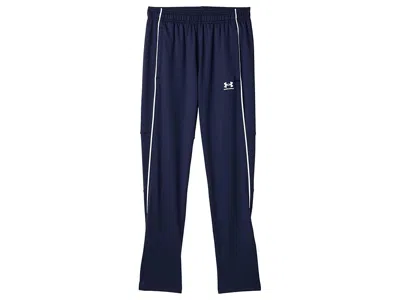 Under Armour Challenger Training Pants (big Kids) Boy's Clothing Midnight Navy/white : Sm (8 Big Kid), Polyester In Blue