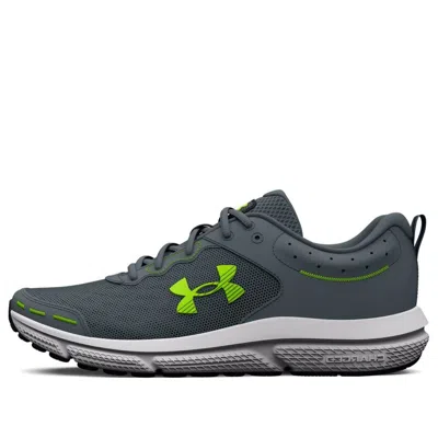 Under Armour Charged Assert 10 'gravel Lime Surge' In Black