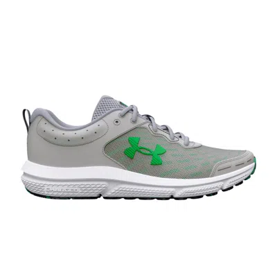 Pre-owned Under Armour Charged Assert 10 'mod Grey Green Screen' | Men's Size 11 In Gray