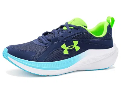 Under Armour Charged Assert 11 (big Kid) Boy's Shoes Midnight Navy/blue Blur/hyper Green : 5.5 Big Kid M, Synthet