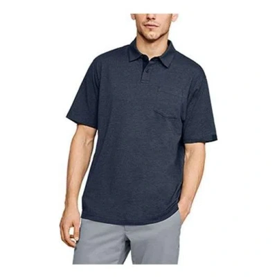 Under Armour Charged Cotton Scramble Polo Shirt 'navy' In Blue