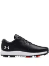 Under Armour Charged Draw Rst "black/white" Golf Cleats In Black