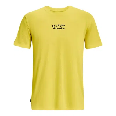 Under Armour Checkered Heavyweight T-shirt 'yellow'