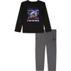 Under Armour Chrome Football Graphic T-shirt & Pull-on Pants In Black
