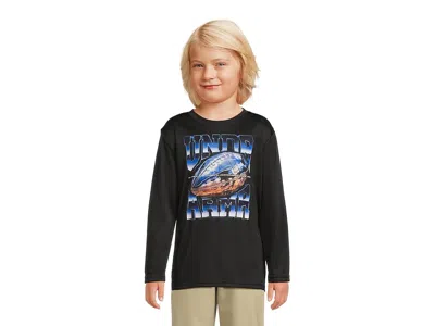 Under Armour Chrome Football Tech Long Sleeve (little Kid) Boy's Workout Black : 5 Little Kid, Polyester