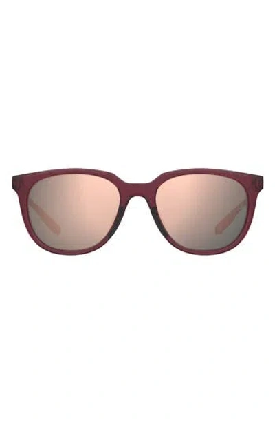 Under Armour Circuit 54mm Gradient Polarized Rectangular Sunglasses In Red Crystal