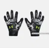 Under Armour Clean Up 21-culture Batting Gloves In Black/black/high Viz Yellow In Multi