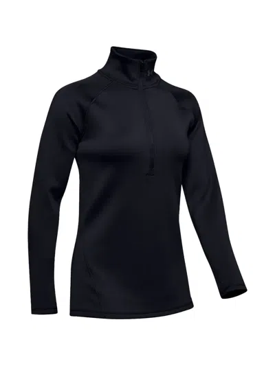 Under Armour Coldgear Armour Half-zip Sweatshirt In Black