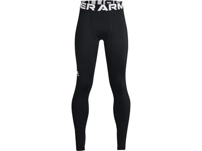 Under Armour Coldgear Armour Leggings (big Kids) Boy's Casual Pants Black/white : Lg (14-16 Big Kid), Polyester