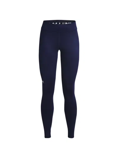 Under Armour Coldgear® Logo-print Leggings In Blue