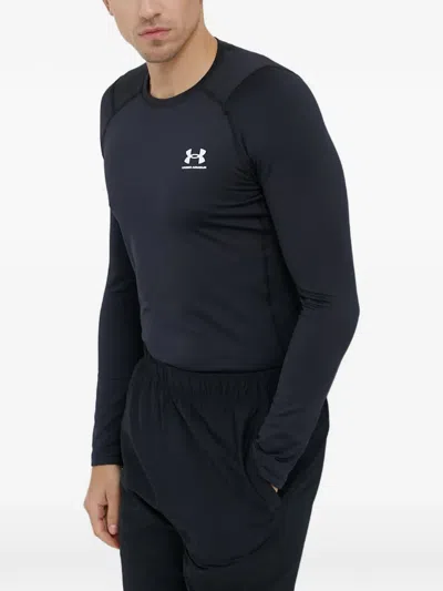 Under Armour Coldgear® Logo-printed Long-sleeved Compression T-shirt In Blue