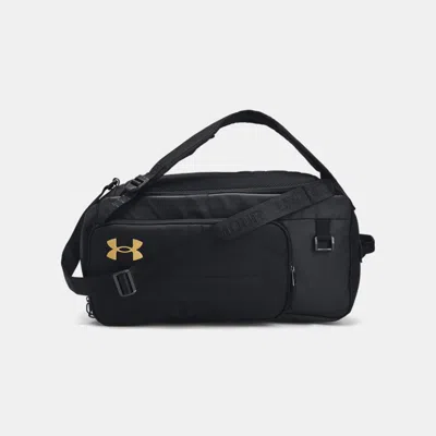 Under Armour Contain Duo Small Backpack Duffle Black In Burgundy