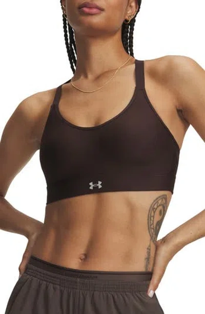 Under Armour Continuum Mid Impact Racerback Sports Bra In Brown