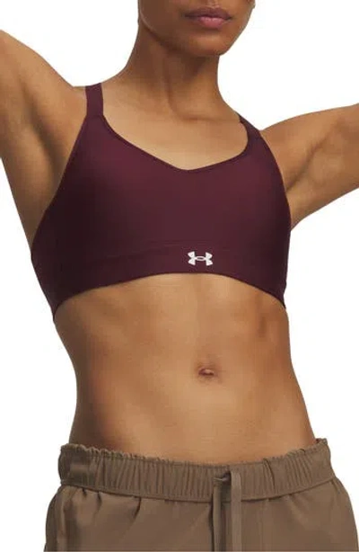 Under Armour Continuum Mid Impact Racerback Sports Bra In Brown