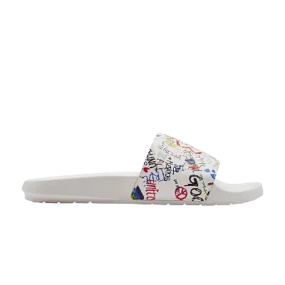 Pre-owned Under Armour Core Remix Slide 'pride' In White