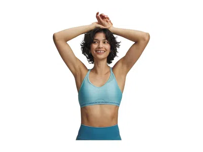 Under Armour Crossback Low Impact Bra In Blue