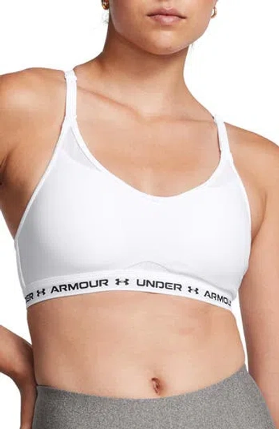 Under Armour Crossback Low Impact Sports Bra In White