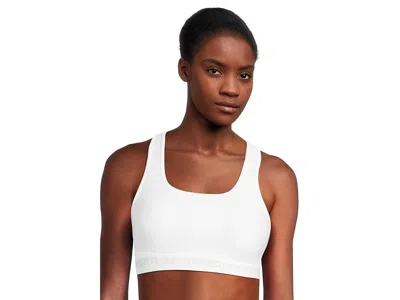 Under Armour Crossback Mid Impact Bra In White
