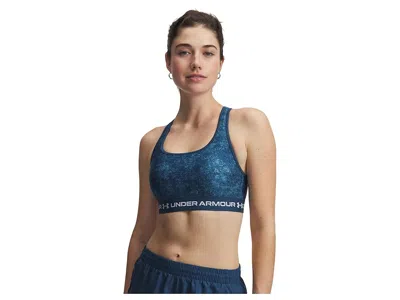 Under Armour Cross-back Mid Print In Blue