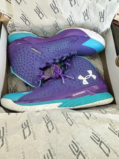 Pre-owned Under Armour Curry 1 Retro 2022 Mid (size 12 ) Father To Son Basketball Shoes In Purple