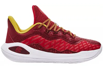 Pre-owned Under Armour Curry 11 Bruce Lee Fire Sneakers In Red/cardinal